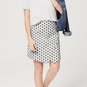 Loft White Wrap Pencil Skirt
